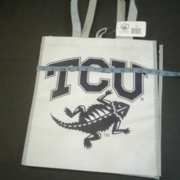 TCU  Horned Frogs Habitotes reusable shopping bags set of 2 NWT - Picture 10 of 16
